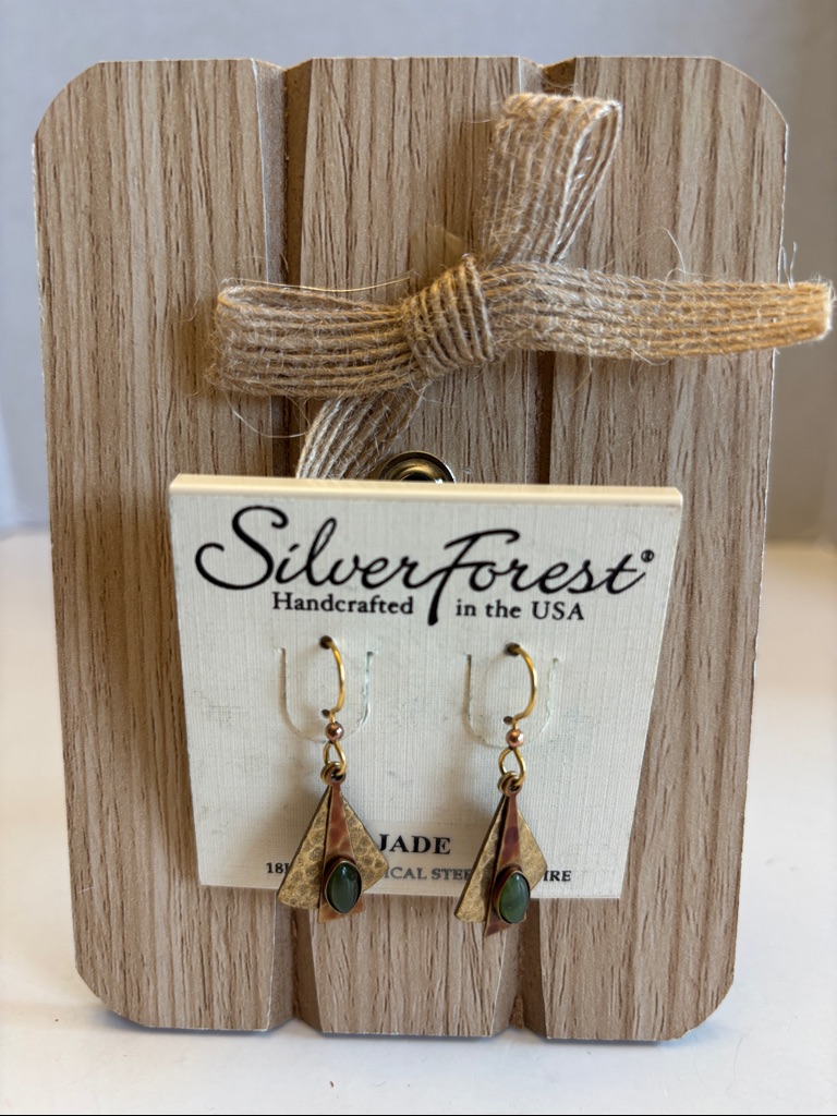 Silver Forest 18k On Surgical Steel Earrings 35$